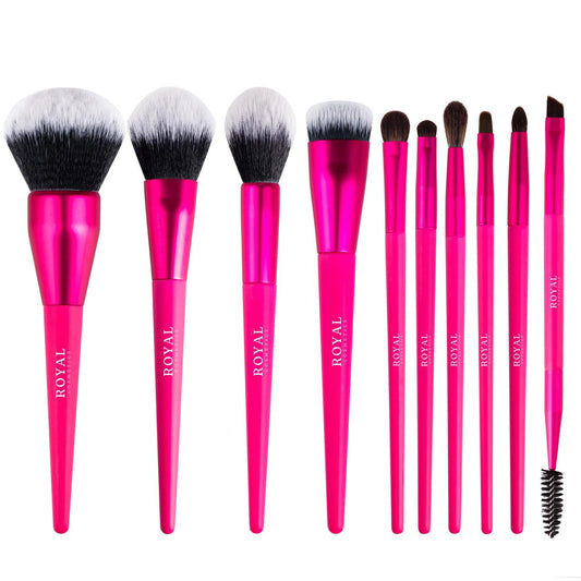 Royal Cosmetics Hot Pink 10 pieces Brush Set