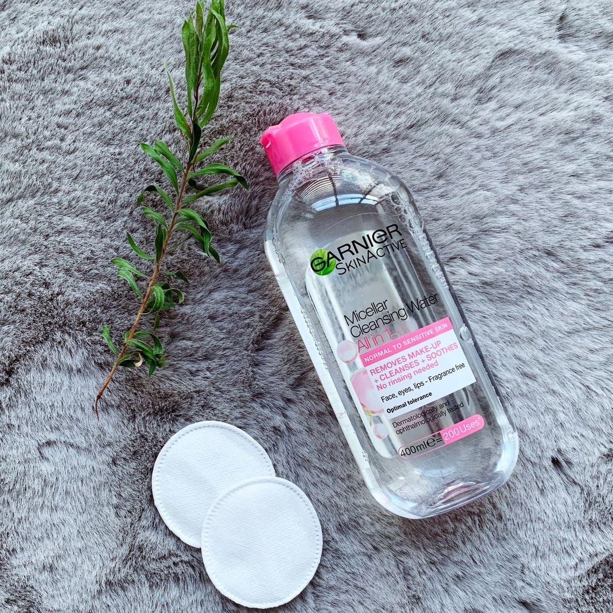 Garnier Micellar Water Facial Cleanser and Makeup Remover Pink for sensitive skin (3 sizes)