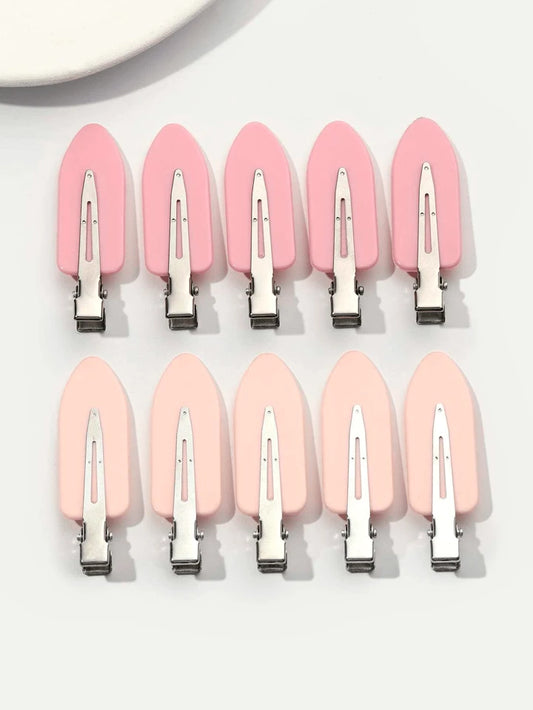 10 Pieces No Bend Hair Clips - No Crease